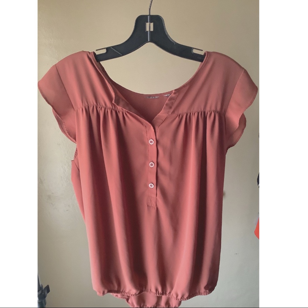 Pretty Pink Button Blouse